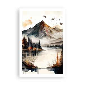 Plakát - Zlatý podzim na horách - 61x91 cm