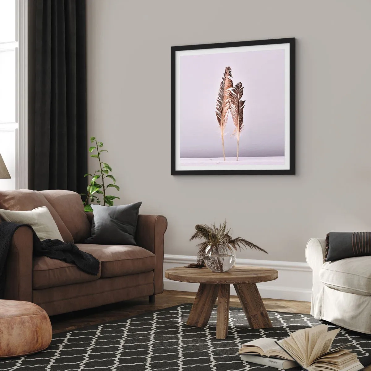 Plakát v černém rámu - Proti nicotě - 60x60 cm