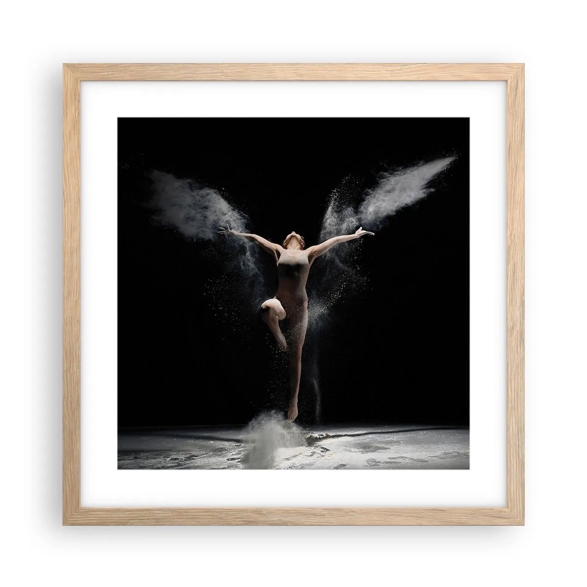 Plakát v rámu světlý dub - Elfové existují - 40x40 cm