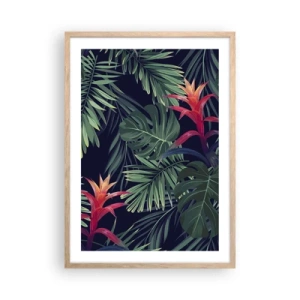 Plakát v rámu světlý dub - Vzplanout v zeleném - 50x70 cm