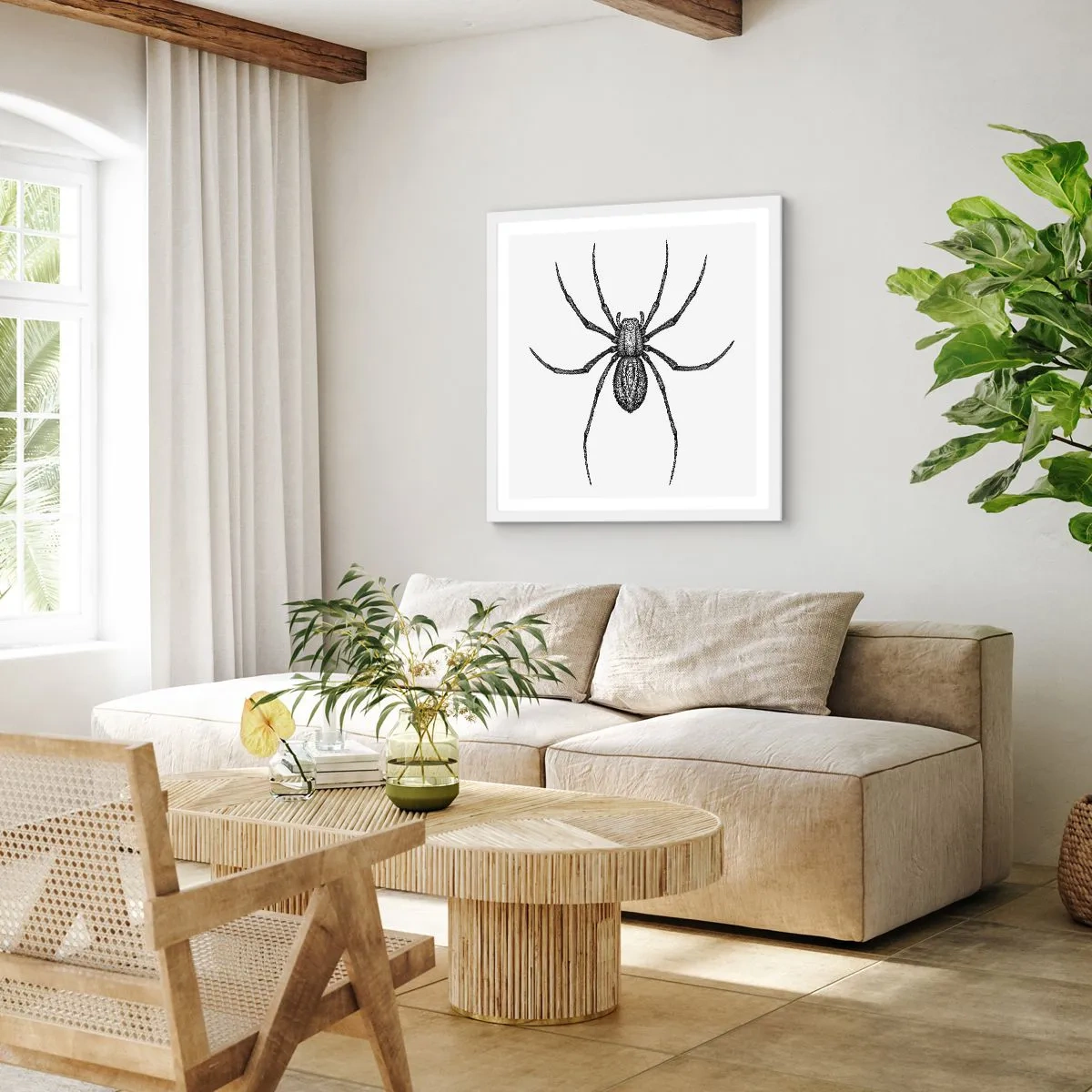 Plakát v bílém rámu - Znepokojivá přesnost - 60x60 cm