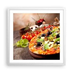 Plakát v bílém rámu - Z telurických složek - 50x50 cm