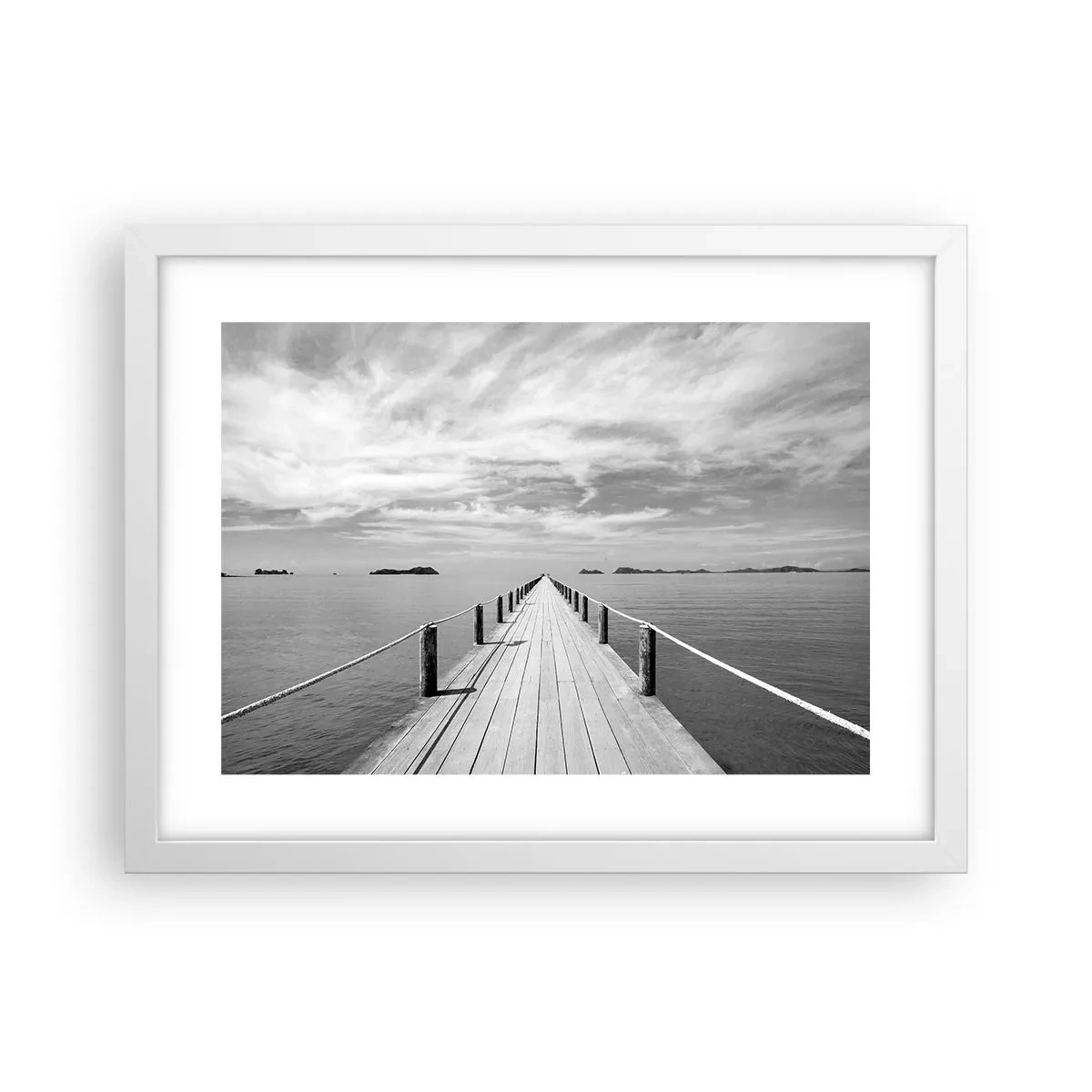 Plakát v bílém rámu - Co takhle cesta… - 40x30 cm