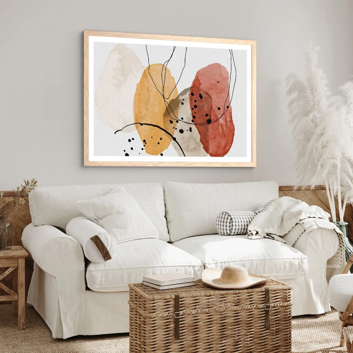 Plakát v rámu světlý dub - Jako lehký, průzračný vzduch - 70x50 cm