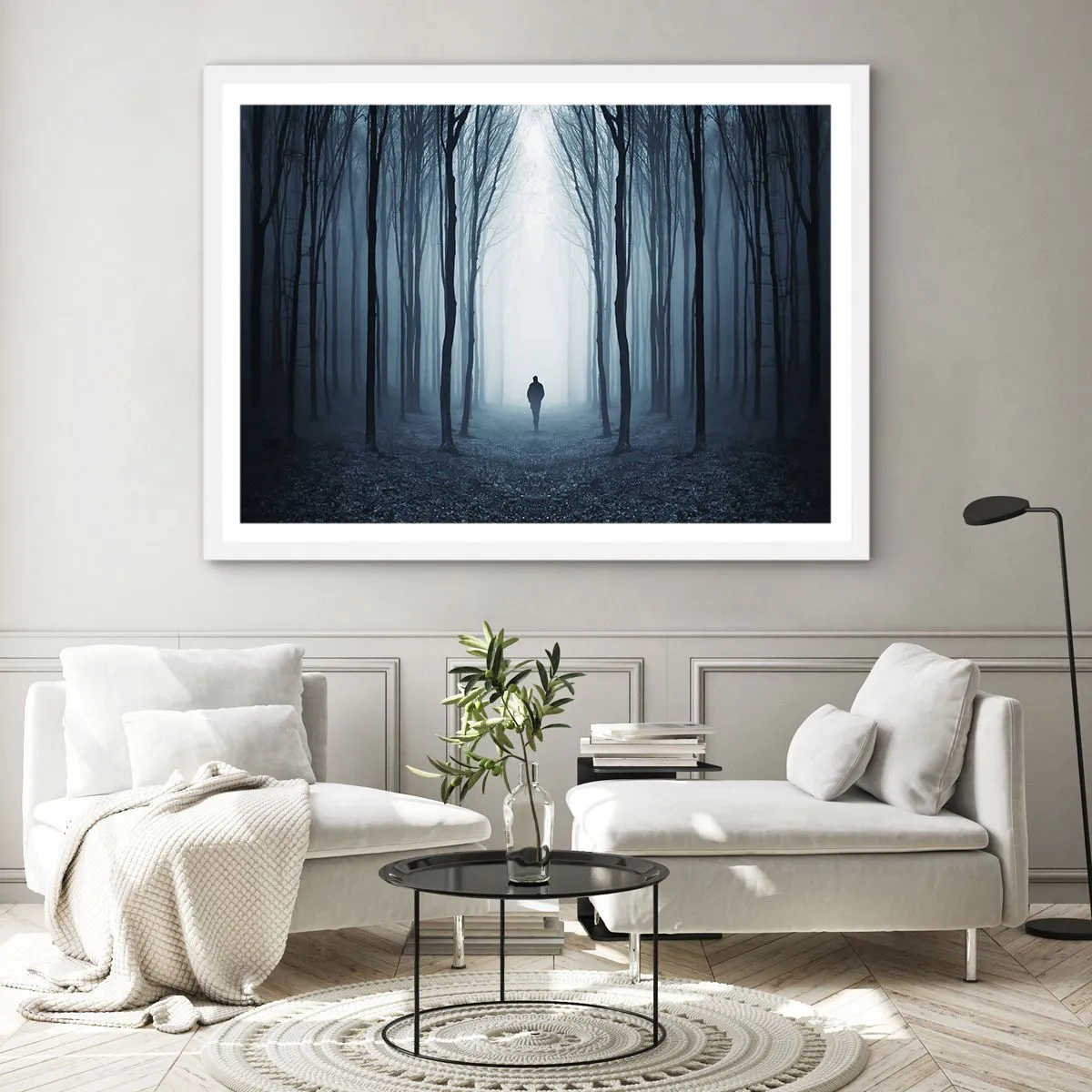 Plakát v bílém rámu - A všechno jednoduché a jasné - 70x50 cm