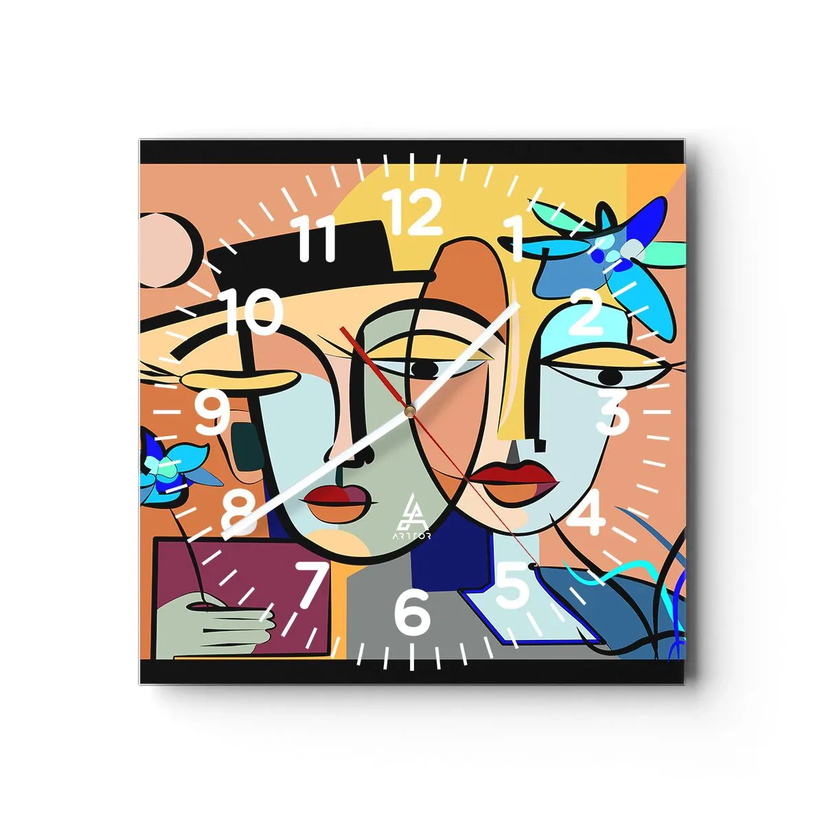 Nástěnné hodiny - Picassovo randez vous - 30x30 cm