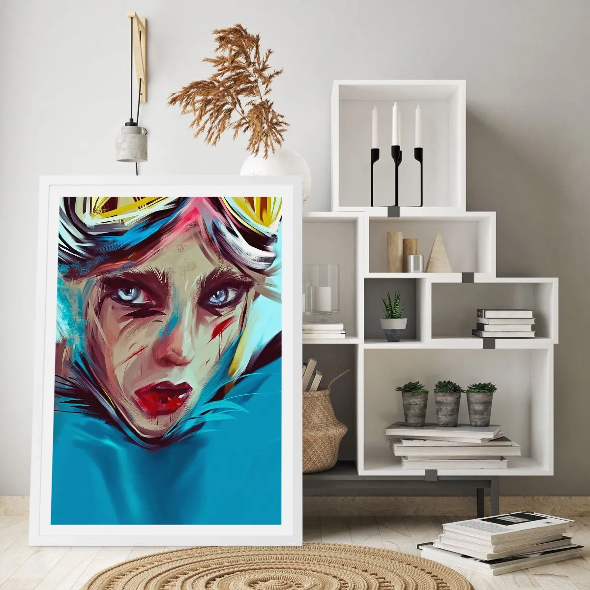 Plakát v bílém rámu - Silniční válečnice - 61x91 cm