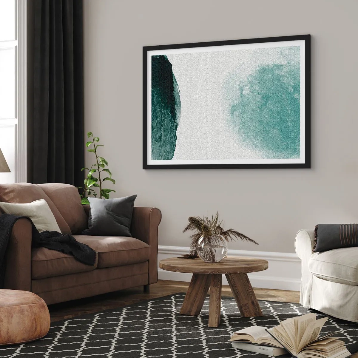 Plakát v černém rámu - Setkání s mlhou - 70x50 cm