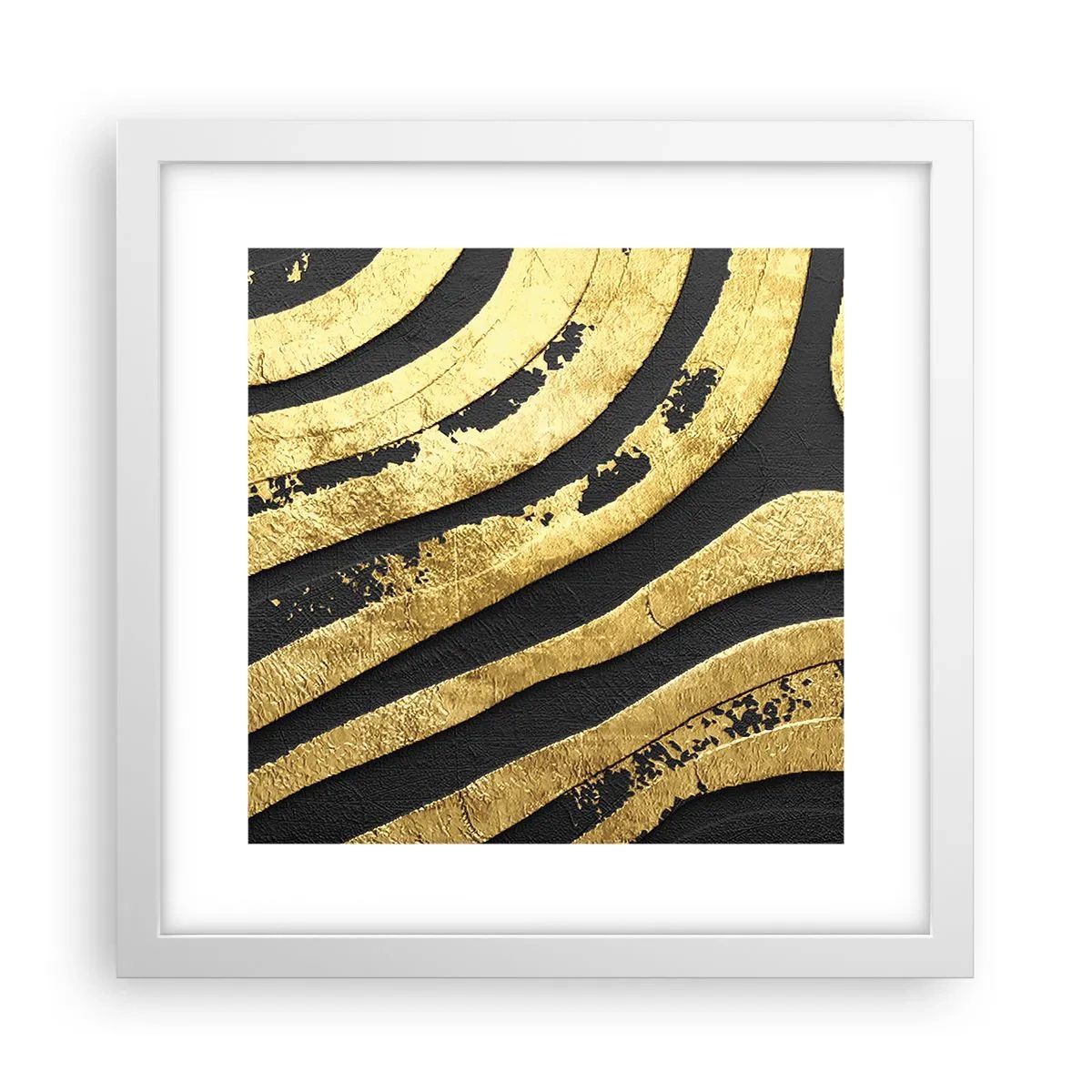 Plakát v bílém rámu - Vše plyne - 30x30 cm