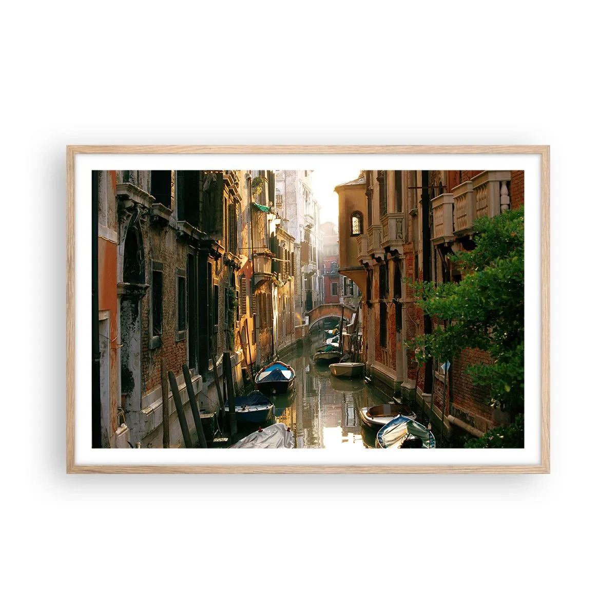 Plakát v rámu světlý dub - V benátském zákoutí - 91x61 cm