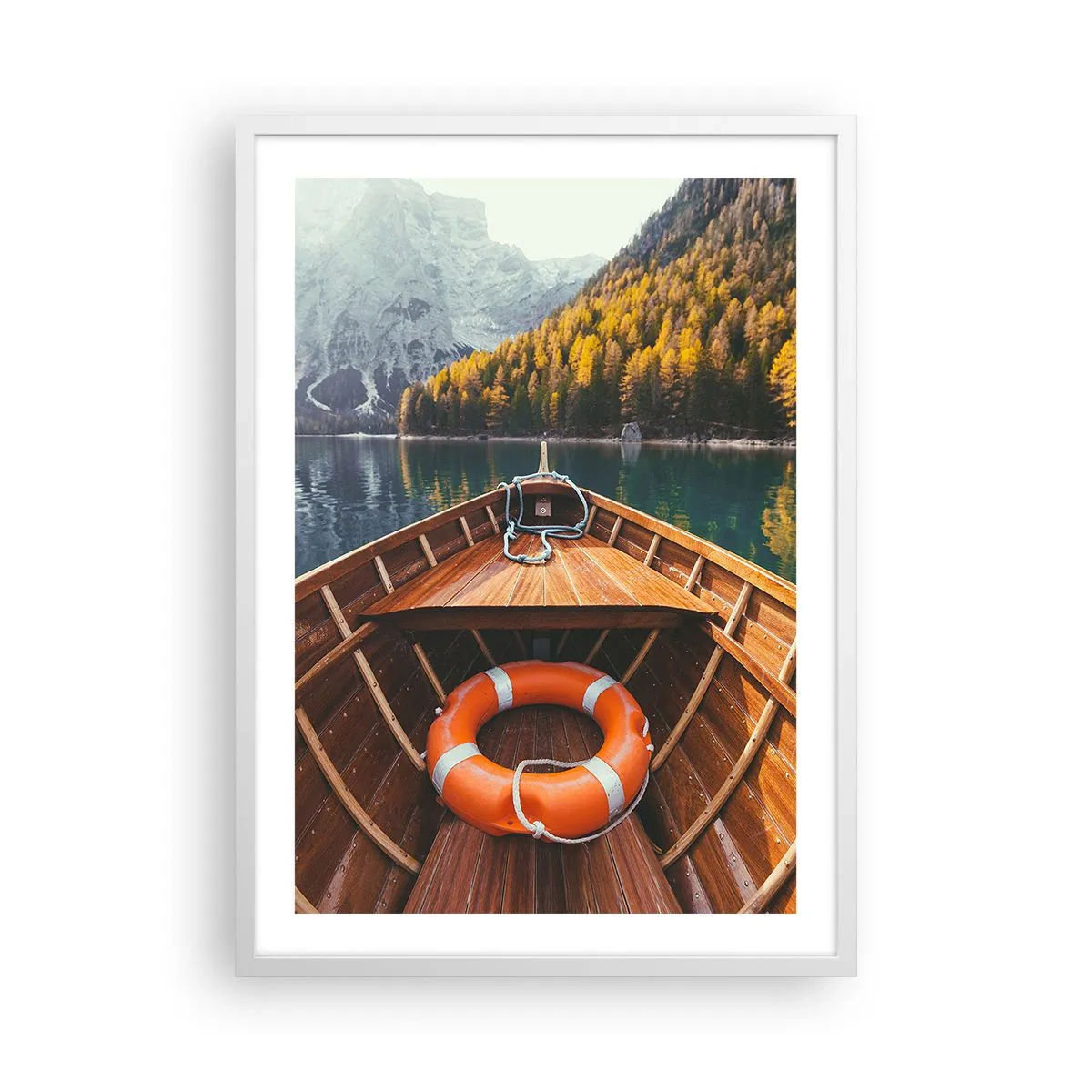 Plakát v bílém rámu - Horská túra - 50x70 cm