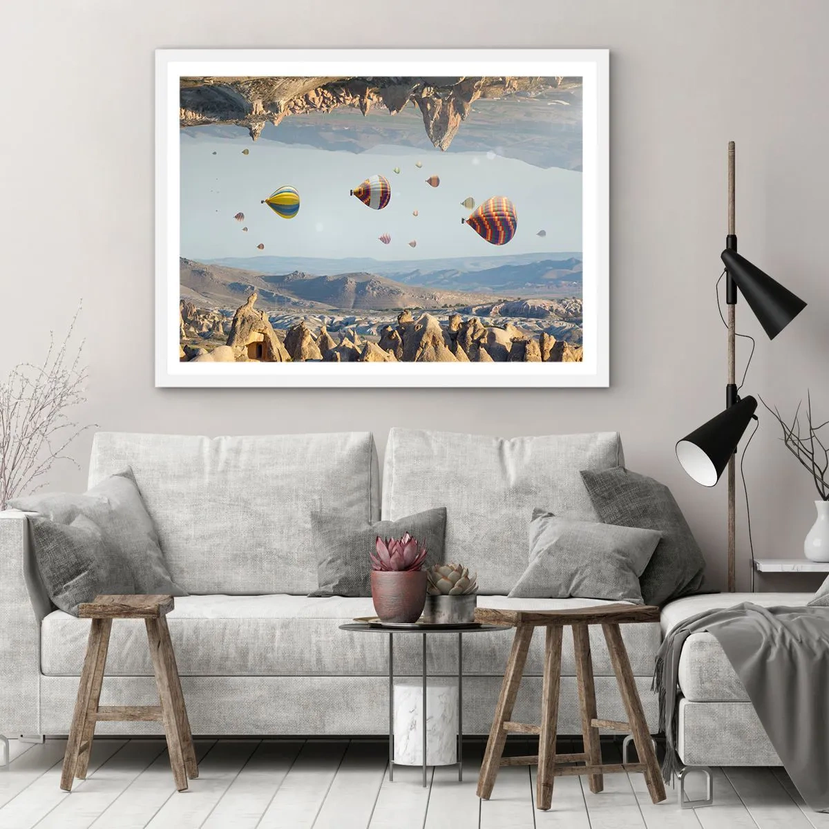 Plakát v bílém rámu - Zde je možné vše - 50x40 cm