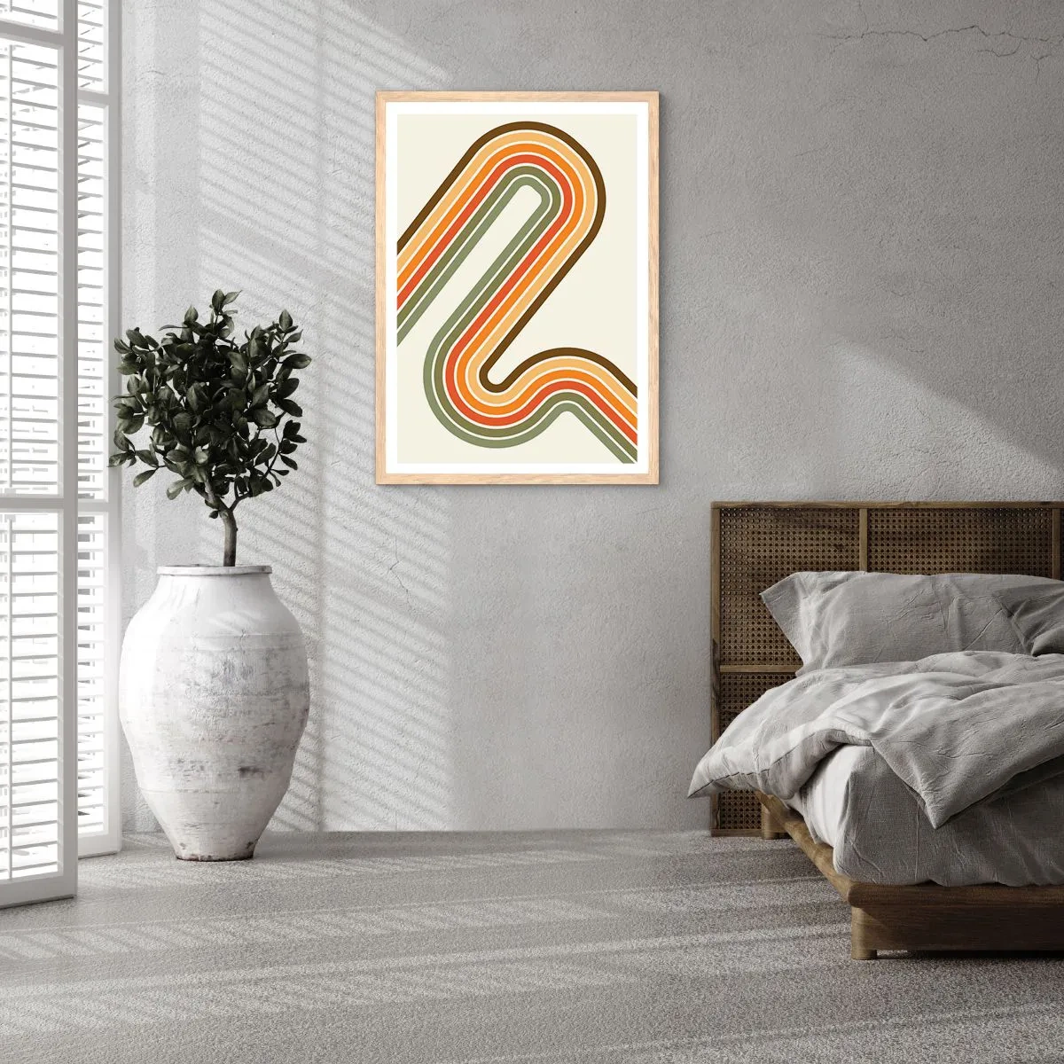 Plakát v rámu světlý dub - Kličkování do cíle - 61x91 cm