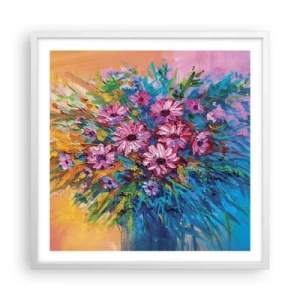 Plakát v bílém rámu - Energie života - 60x60 cm