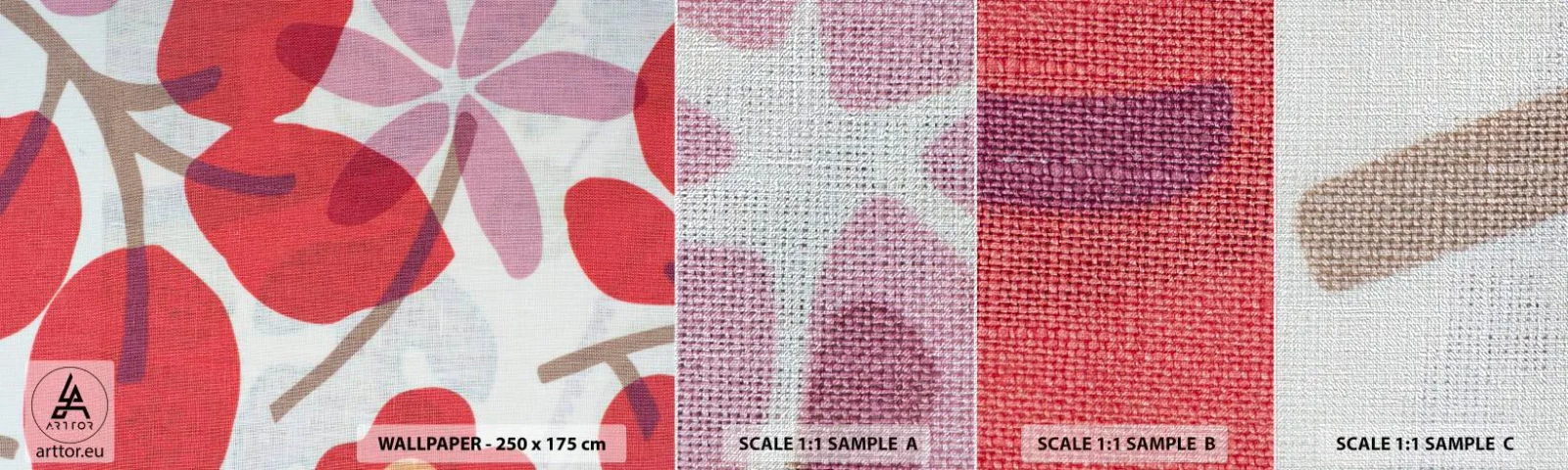 Vzor Fototapety Premium Canvas - Květinová kompozice v růžové - Boho, Květiny, Minimalismus - 100x30 cm