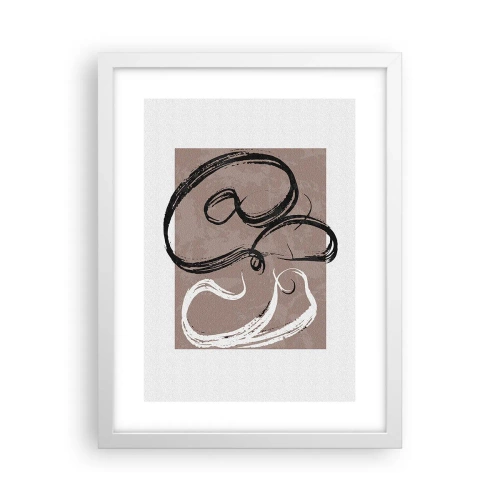 Plakát v bílém rámu - Kompozice – hledání úplnosti - 30x40 cm