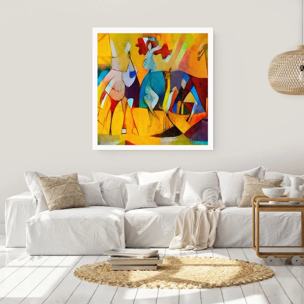 Plakát - Slunce - život - radost - 40x40 cm