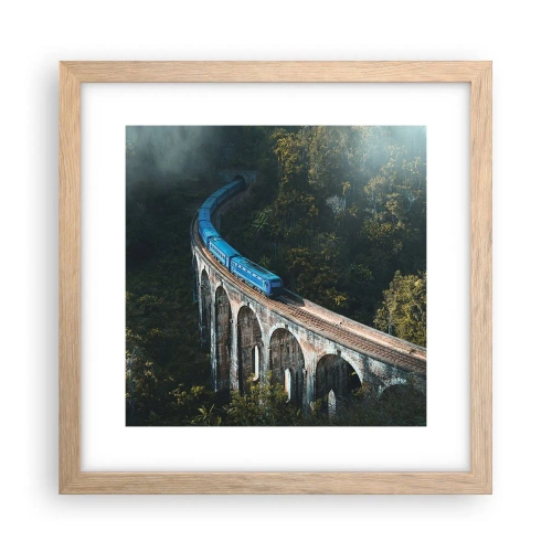 Plakát v rámu světlý dub - Přitažlivost přírody - 30x30 cm