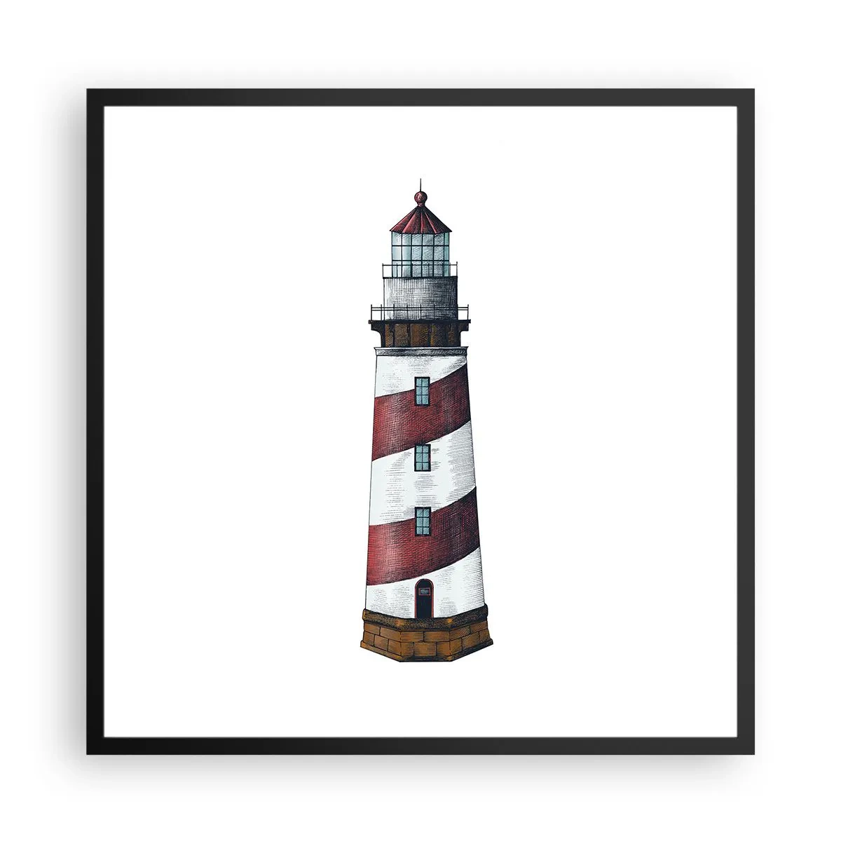 Plakát v černém rámu - Vždy na stráži - 60x60 cm