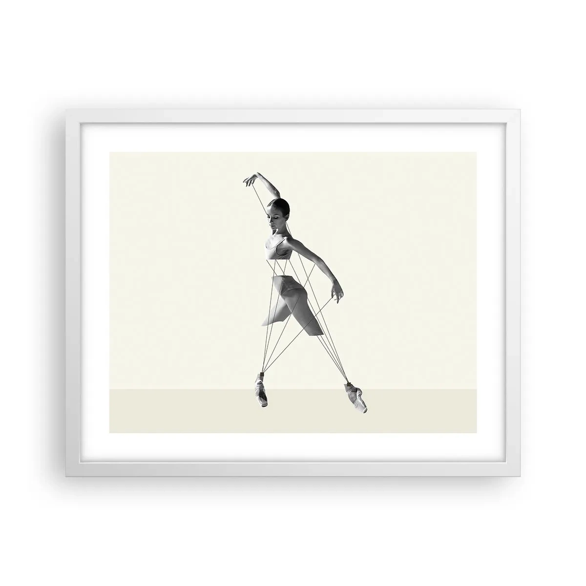 Plakát v bílém rámu - V divadle světa - 50x40 cm