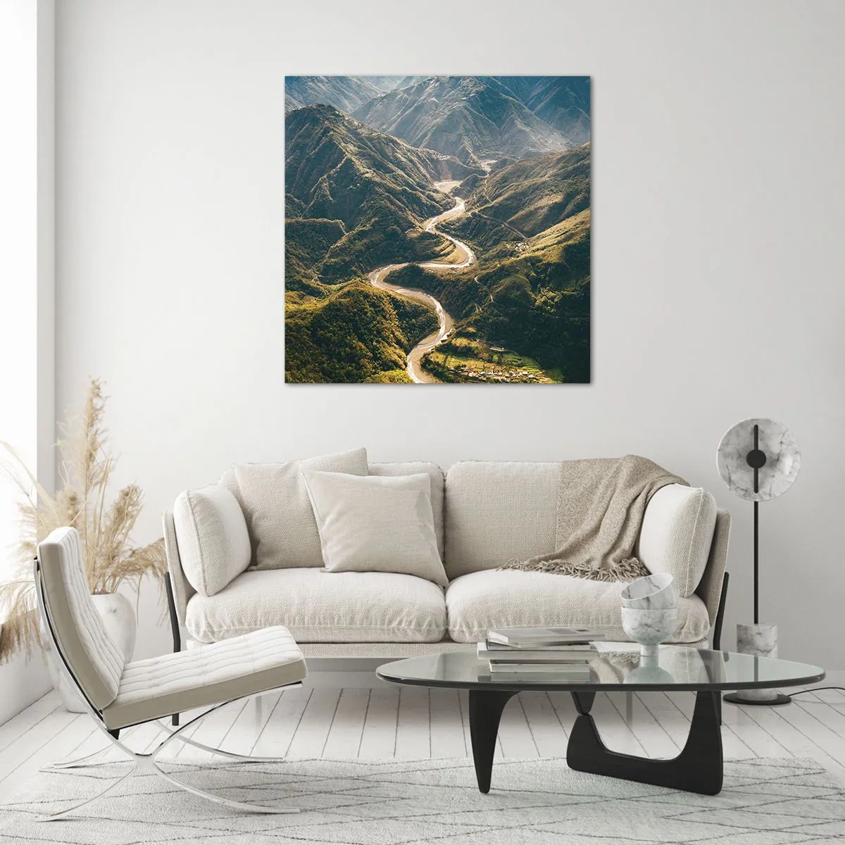 Obraz na skle - Přímo ze srdce hor - 60x60 cm