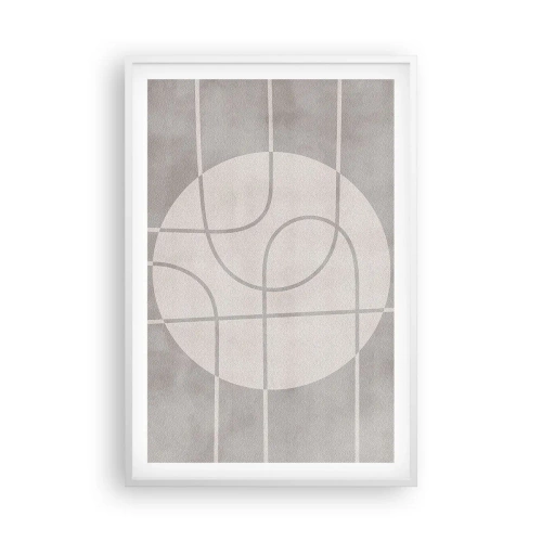 Plakát v bílém rámu - Kruhově a přímo - 61x91 cm