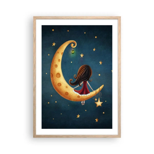 Plakát v rámu světlý dub - Kdysi dávno… - 50x70 cm