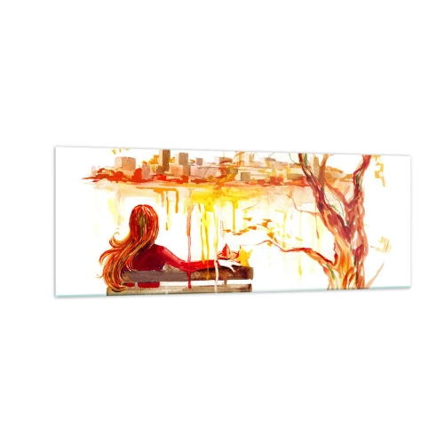 Obraz na skle - Okamžik zamyšlení - 140x50 cm