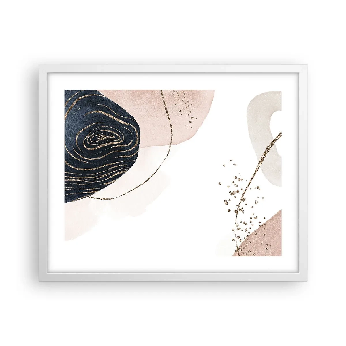 Plakát v bílém rámu - Vše plyne - 50x40 cm