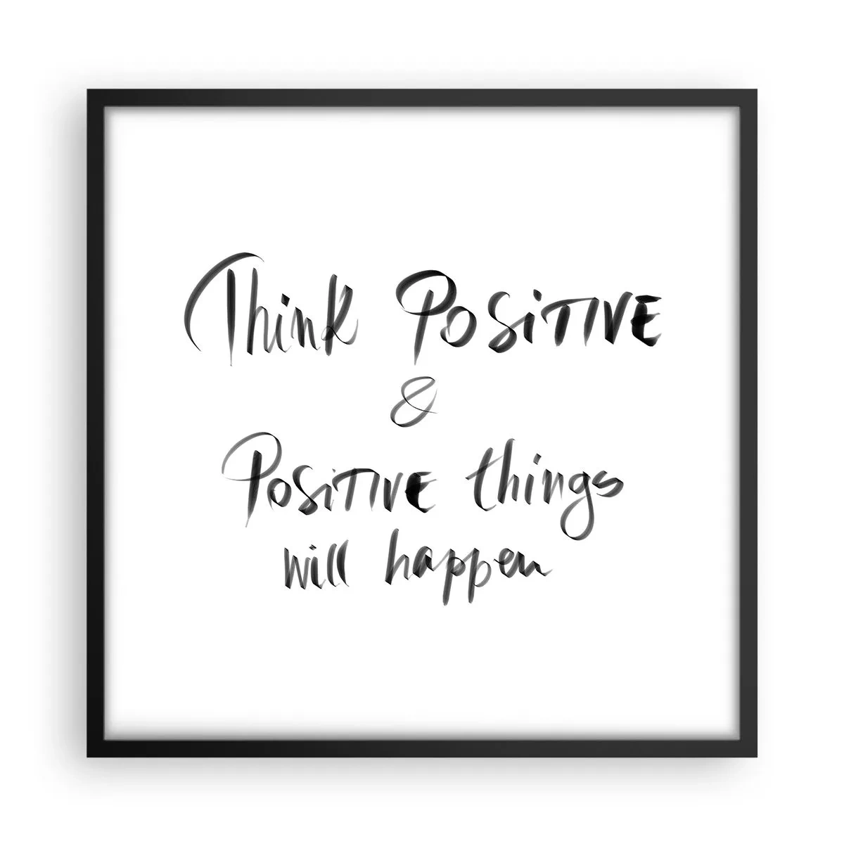 Plakát v černém rámu - Jak žít? - 50x50 cm