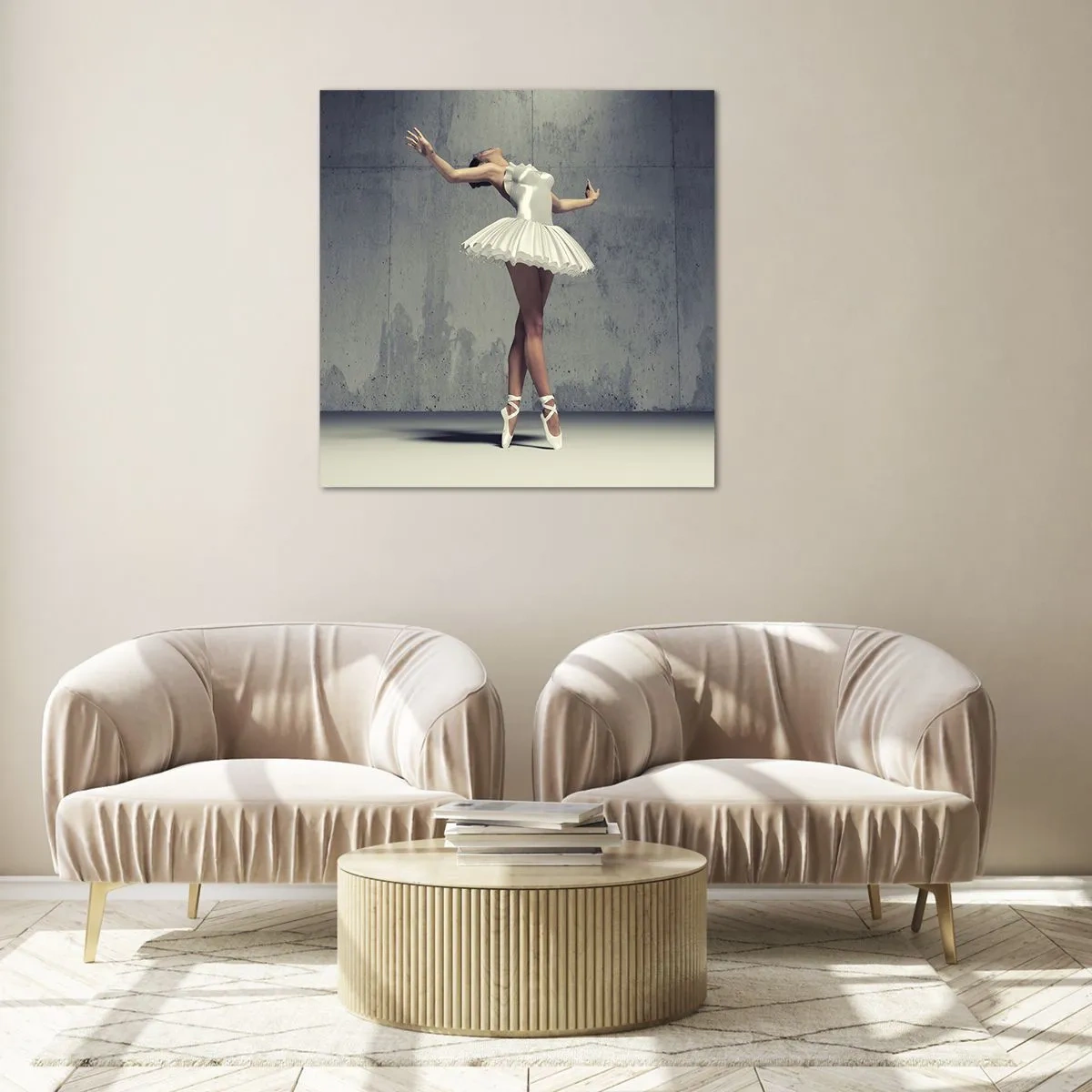 Obraz na skle - Lehce jako pták - 70x70 cm