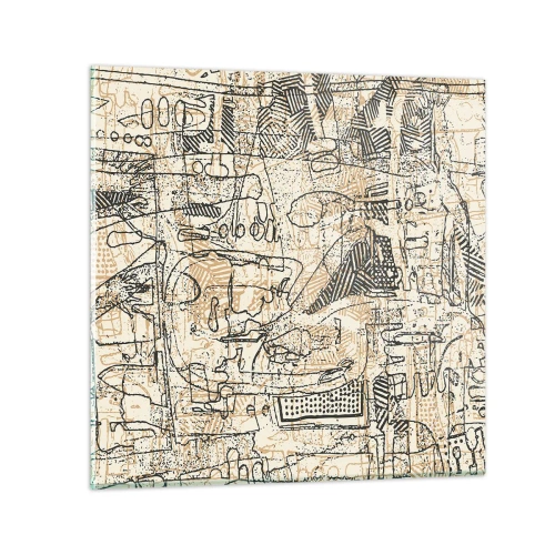 Obraz na skle - Čeká na rozluštění - 50x50 cm