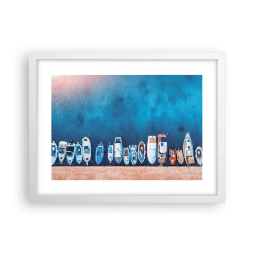 Plakát v bílém rámu - V řadě za sebou - 40x30 cm