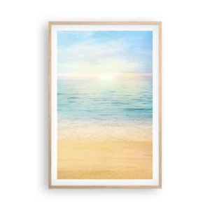 Plakát v rámu světlý dub - Velká modř - 61x91 cm