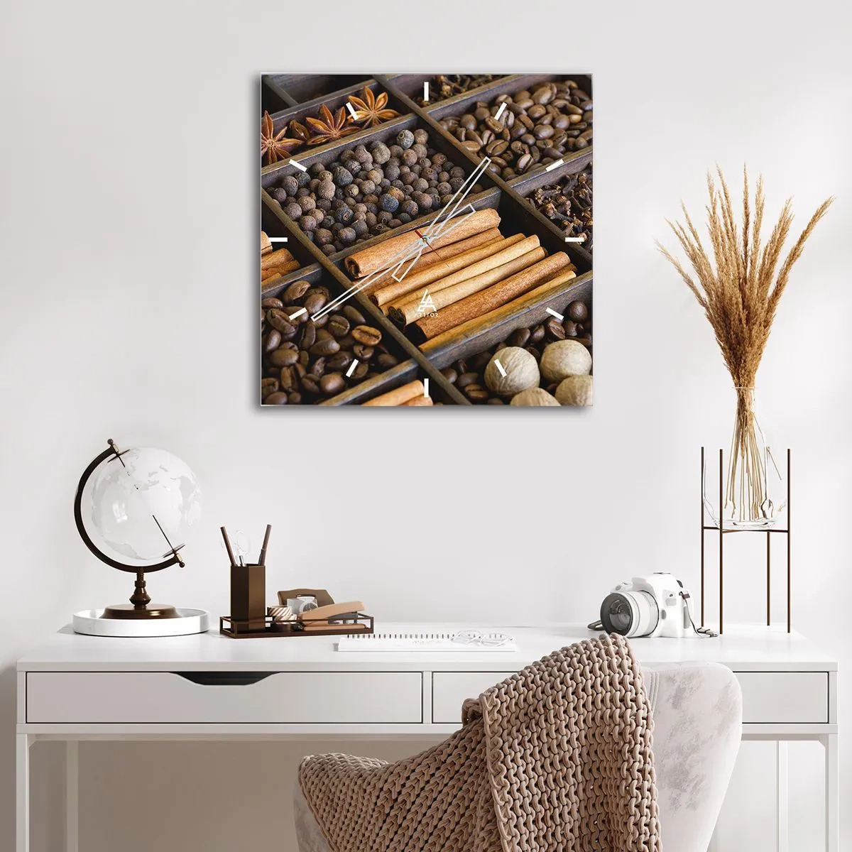 Nástěnné hodiny - Pokladnice vůní - 40x40 cm