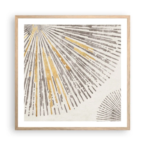 Plakát v rámu světlý dub - Krása paprsku - 60x60 cm