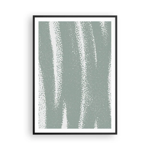 Plakát v černém rámu - Abstrakce v zimním stylu - 70x100 cm