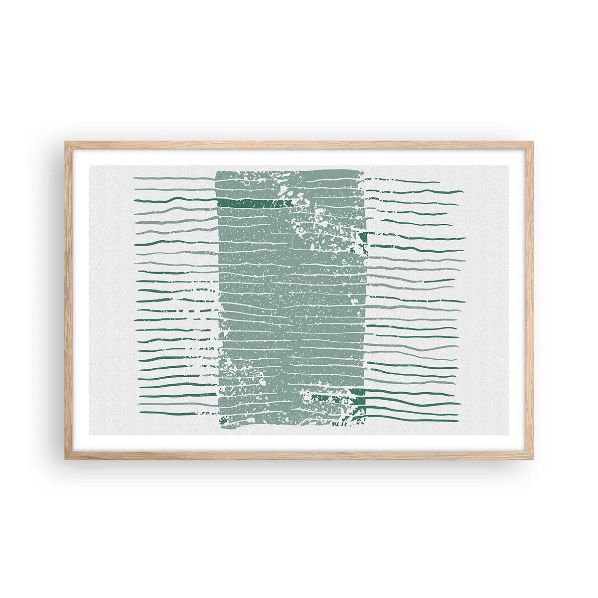 Plakát v rámu světlý dub - Mořská abstrakce - 91x61 cm