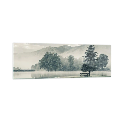 Obraz na skle - Jezero ještě spí - 160x50 cm