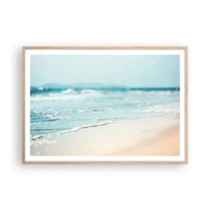 Plakát v rámu světlý dub - Teplo a hluk - 100x70 cm