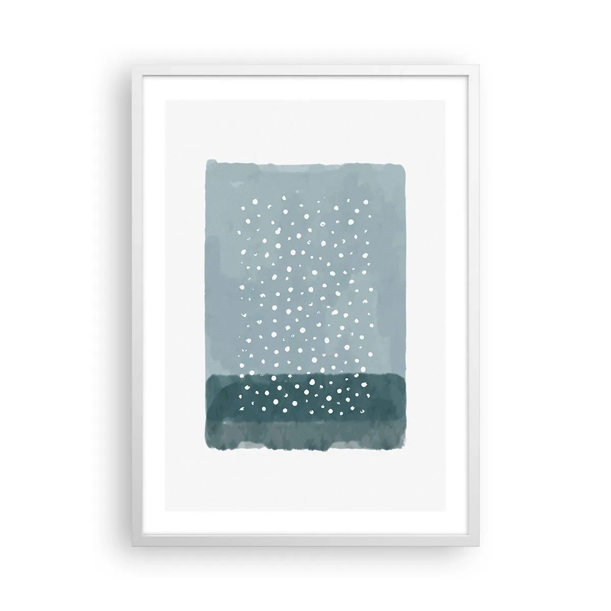 Plakát v bílém rámu - Pěstováno na modři - 50x70 cm