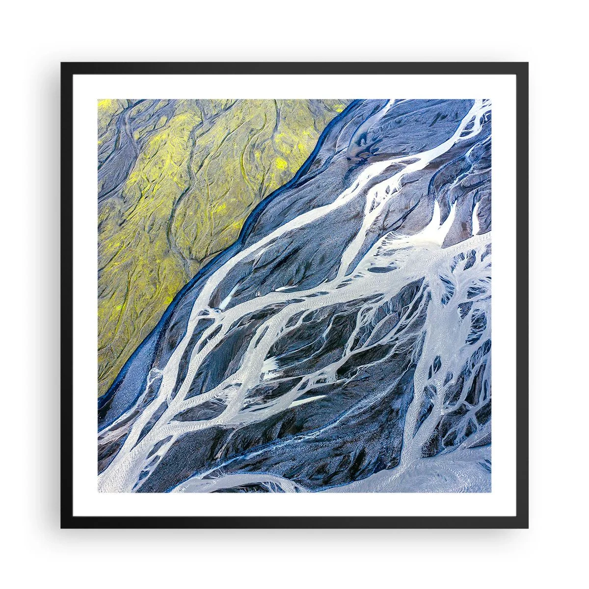 Plakát v černém rámu - Jeskynní malby přírody - 60x60 cm