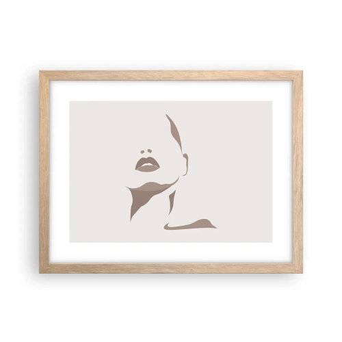 Plakát v rámu světlý dub - Stvořená ze světla a stínu - 40x30 cm