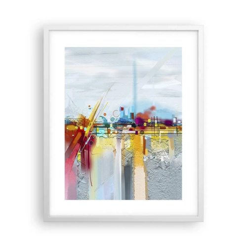 Plakát v bílém rámu - Most radosti nad řekou života - 40x50 cm