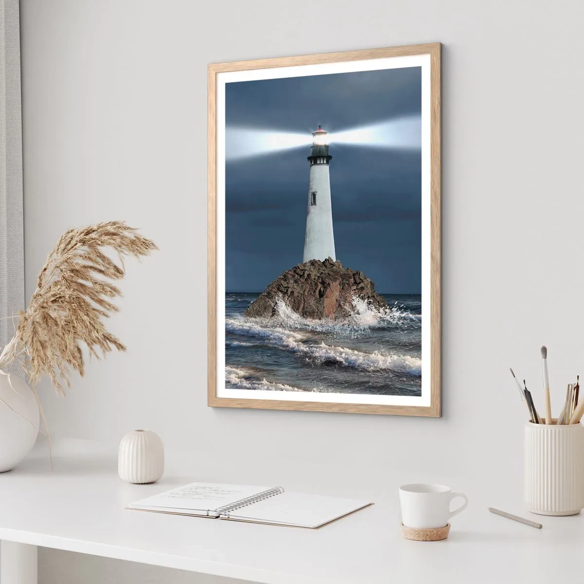 Plakát v rámu světlý dub - Zde…zde…tady! - 70x100 cm