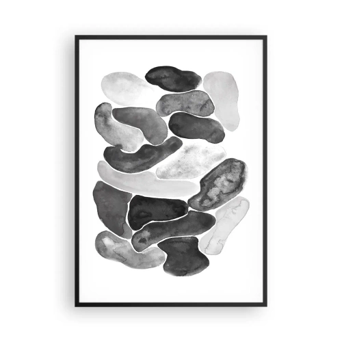 Plakát v černém rámu - Kamenitá abstrakce - 70x100 cm