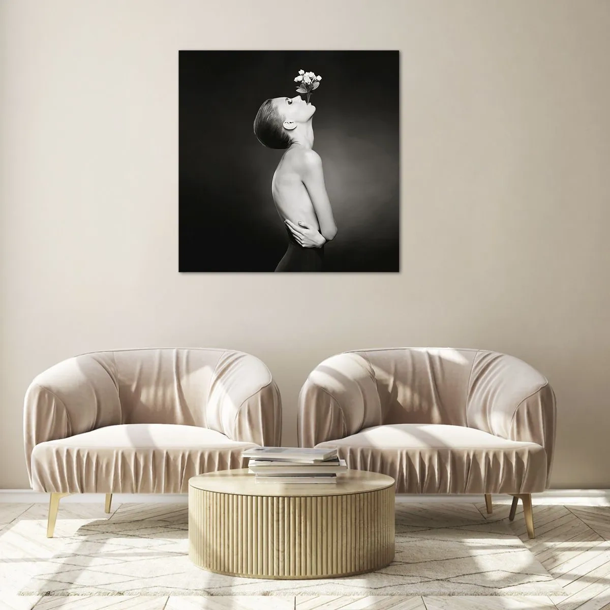 Obraz na skle - Excentrická elegance - 30x30 cm