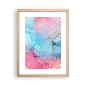 Plakát v rámu světlý dub - Setkávání a prolínání - 30x40 cm