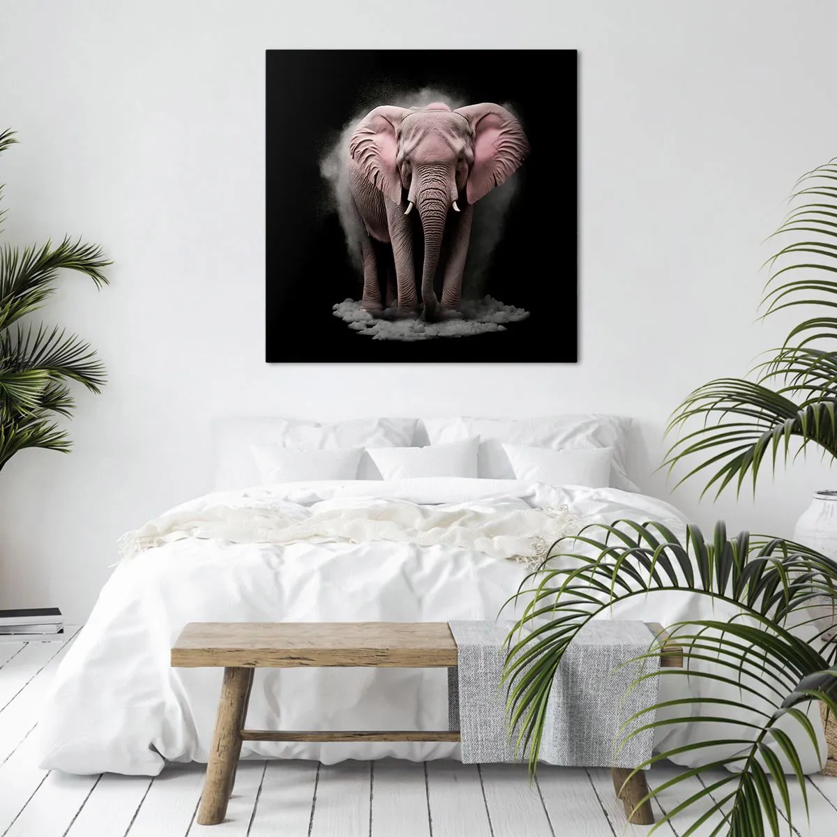 Obraz na plátně - Nemysli na růžového slona! - 60x60 cm