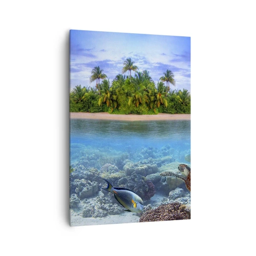 Obraz na plátně - Nebeský ostrov zve - 70x100 cm